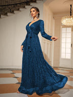 Lace Long Sleeve Prom Wedding Dress Backless
