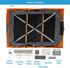 Straight Wall Cabin Tents | 10 Person / 11 Person / 12 Person Large Multi Room Family Tents for Car Camping & Outdoor Adventures