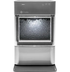 Countertop Nugget Ice Maker | Ice Machine with WiFi Connectivity | Smart Home Kitchen Essentials | Black Stainless