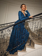 Lace Long Sleeve Prom Wedding Dress Backless