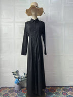 Retro Elegant Long-Sleeve Shirt Dress Long Dress