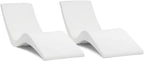 Classic White - in-Pool Chaise Lounger – Designed for Water Depths Up to 9” – Aqua Outdoors – Set of 2 – Compatible with All Pool Types - Poolside & Sun Deck Tanning