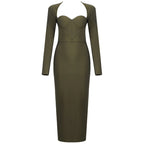 Long Sleeve Dress Women's Long Hollow-out Dress