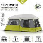 9 Person Instant Cabin Tent - 14' x 9', Green