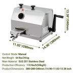 Manual Sugar Cane Juicer Machine, Sugar Cane Press with 3 Stainless Steel Drums and 2.4-inch Large Inlet, Sugarcane Juice Machine with 110LBS/H, Suitable for Home/Commercial Use