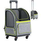 Hybrid Adventurer Pet Backpack with Removable Wheels and Telescopic Handle