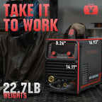 135Amp MIG Welder,110V Flux Core Welder Flux Core MIG/Lift TIG/Stick 3-in-1 Large LED Digital Display Welding Machine IGBT Inverter Welder FLUX-135PRO