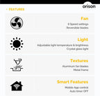 Outdoor Ceiling Fan with Light, Plug in Ceiling Fan with Remote, Gazebo Fans Outdoor Hanging for Patios Waterproof, Wet Rated Hanging Fan with App Control
