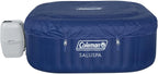 4 to 6 Person Inflatable Hot Tub Square Portable Outdoor Spa with 114 Soothing AirJets and Insulated Cover.