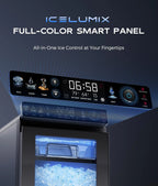 Nugget Ice Maker Countertop, Smart Pebble Ice Machine with APP Control, 44 lbs/24H Soft Pellet Chewable Ice with Self-Cleaning, Stainless Steel.