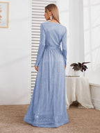 Lace Long Sleeve Prom Wedding Dress Backless