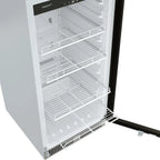 22" Wide 10.1 Cu. Ft. Commercial Beverage Merchandiser – Stainless Steel, Temp Alarm, Reversible Door