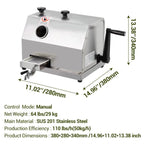 Manual Sugar Cane Juicer Machine, Sugar Cane Press with 3 Stainless Steel Drums and 2.4-inch Large Inlet, Sugarcane Juice Machine with 110LBS/H, Suitable for Home/Commercial Use