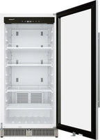 22" Wide 10.1 Cu. Ft. Commercial Beverage Merchandiser – Stainless Steel, Temp Alarm, Reversible Door