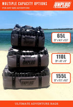 Ultimate Adventure Bag -1680D Heavy Duty Waterproof Travel Duffel Bags for Camping, Motorcycle Dry Bag, Waterproof Bags for Boating, Waterproof Duffle Backpack,Tactical Duffle Bag