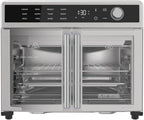 Air Fryer Toaster Oven Combo, 12 in 1 Countertop Convection Oven Cooks Food Fast, Fits a Whole Pizza or 6 Toast Slices, French Doors with Stainless Steel Finish.
