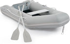 7.5ft Inflatable Dinghy Boat, 2 Person 660lb Transom Sport Tender Boat with Pump Aluminum Oars Floor, Heavy Duty Inflatable Raft Kayak for Adults