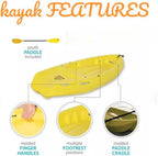 6' Youth Kayak with Paddle. Designed for Stability and Safety, It's The Perfect Choice for Young Paddlers Ready to Conquer The Water