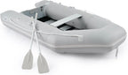 10ft Inflatable Dinghy Boat, 4 Person 990lb Transom Sport Tender Boat with Pump Aluminum Oars Floor, Heavy Duty Inflatable Raft Kayak for Adults