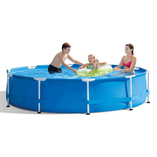 10 ft. x 10 ft. Round 30 in. Deep Metal Frame Pool w/ Pump & Type H Filters (6 Pack) & 10�� Round Pool Cover 6 x 29007E + 28201EH + 28030E