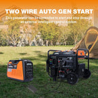 10500 Peak Watt Tri Fuel Open Frame Inverter Generator,with ATS,Quiet Technology,CO Sensor,digital display and 50A,Ideal for Home backup,contruction site and RV Camping.