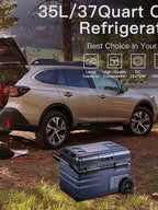 12 Volt 37 Qt. Portable Car Refrigerator, Car Freezer for Outdoor, Camping, Travel, RV,APP Control