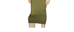 Green dress on a plain background